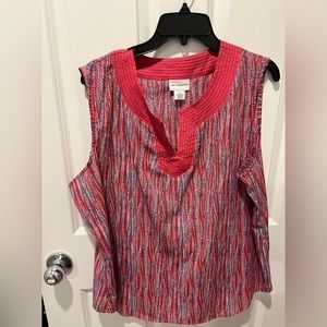 Liz Claiborne sleeveless colorful and vibrant XL blouse